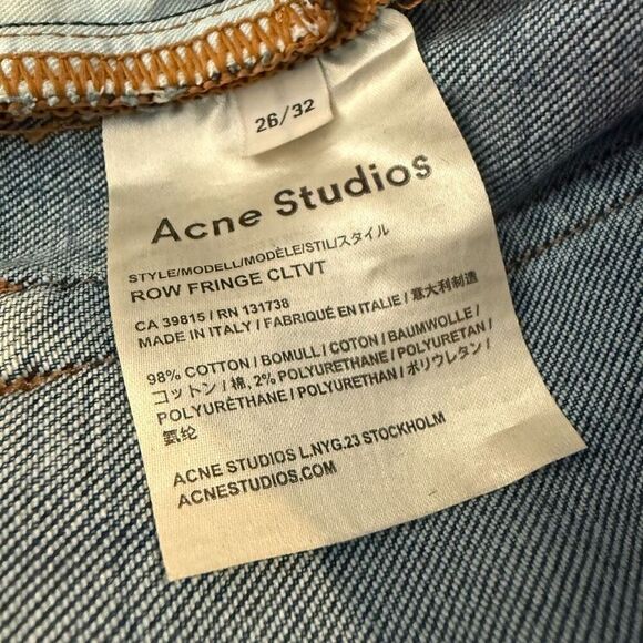 Acne Studios Row Fringe CLTVT Jeans Size 28/32 - Picture 5 of 6